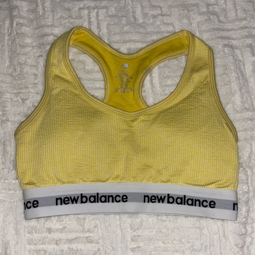 Yellow New Balance Sports Bra